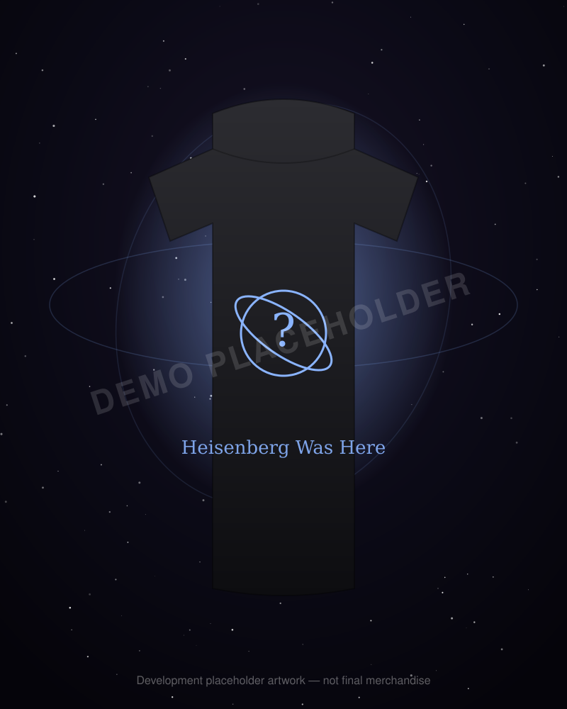 Development placeholder artwork: Heisenberg Was Here tee, black